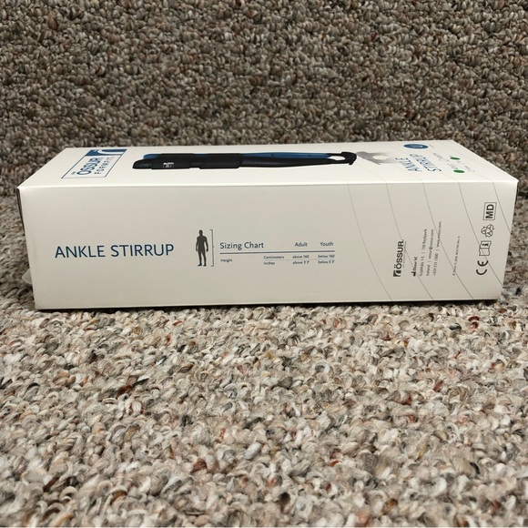 Ossur Formfit Inflatable Air Ankle Brace Stirrup Universal Adult Black White - Picture 11 of 15